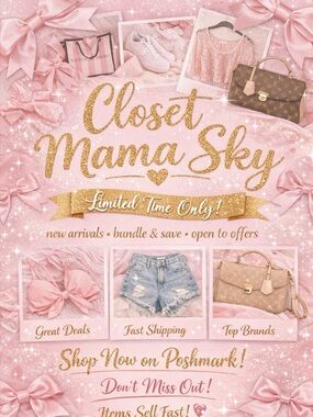 Closet Mama Sky Pink Glitter Sale Graphic